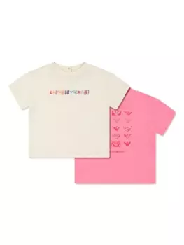 Emporio Armani комплект из двух футболок с логотипом, белый