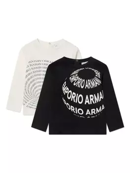 Emporio Armani комплект из двух футболок с логотипом, белый