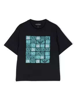 Emporio Armani комплект из двух футболок с графичным принтом, белый