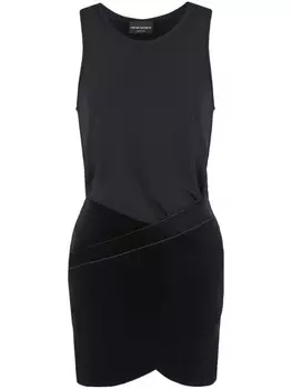 Emporio Armani короткое платье асимметричного кроя, черный