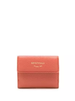 Emporio Armani кошелек из зернистой кожи с логотипом, оранжевый