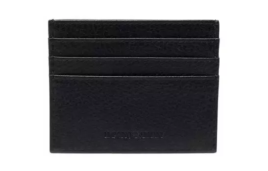 EMPORIO ARMANI Кошелек Leather Keychain Card Holder Men's Black