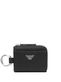 Emporio Armani кошелек на молнии с логотипом, черный