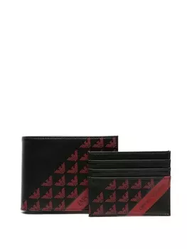 Emporio Armani кошелек с логотипом, черный