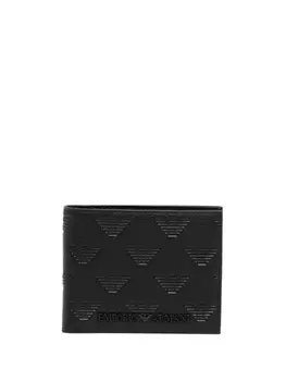 Emporio Armani кошелек с тисненым логотипом, черный