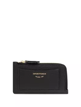 Emporio Armani кошелек с тисненым логотипом, черный