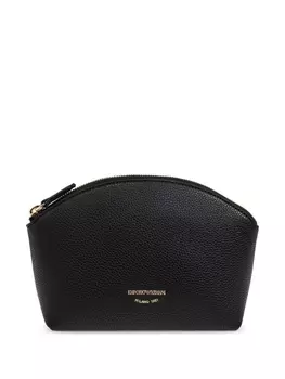Emporio Armani косметичка с логотипом, черный