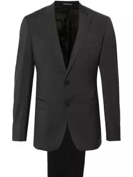 Emporio Armani костюм-двойка из вирджинской шерсти, серый