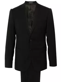Emporio Armani костюм-двойка из вирджинской шерсти, черный