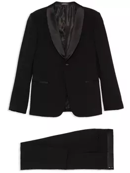 Emporio Armani костюм с однобортным пиджаком, черный