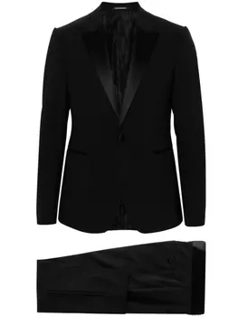 Emporio Armani костюм с однобортным пиджаком, синий