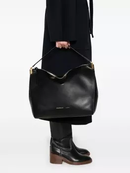 Emporio Armani кожаная сумка-тоут, черный