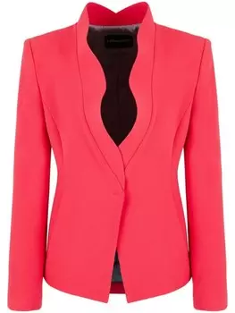 Emporio Armani креповый жакет с оборками, красный