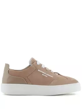 Emporio Armani кроссовки на платформе, коричневый