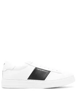 Emporio Armani кроссовки с логотипом, белый