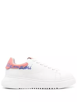 Кроссовки Emporio Armani With Logo, белый/розовый
