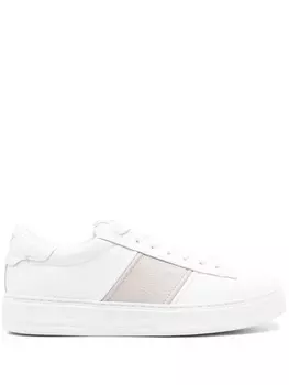 Emporio Armani кроссовки с полосками, белый