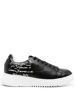 Emporio Armani кроссовки с принтом, черный