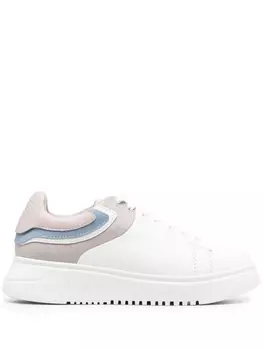 Кроссовки Emporio Armani With Embossed Logo, белый/голубой/розовый