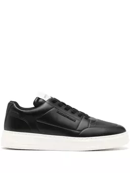 Emporio Armani кроссовки с тисненым логотипом, черный