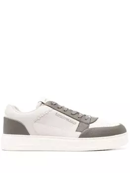 Emporio Armani кроссовки в стиле колор-блок, нейтральный цвет