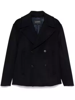 Emporio Armani куртка из вирджинской шерсти, синий