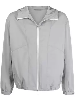 Emporio Armani куртка на молнии с капюшоном, серый