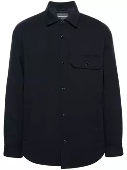 Emporio Armani куртка-рубашка с классическим воротником, синий