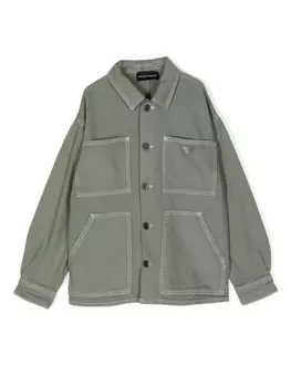Emporio Armani куртка с декором Eagle, зеленый