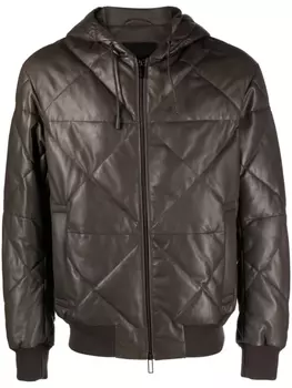 Emporio Armani куртка с капюшоном, коричневый