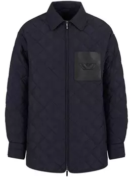 Emporio Armani куртка с ромбовидной стежкой, синий