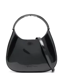 Emporio Armani лакированная мини-сумка, черный