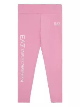 Emporio Armani легинсы с логотипом, розовый