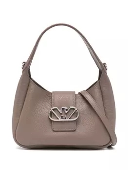Emporio Armani мини-сумка на плечо с пряжкой, серый
