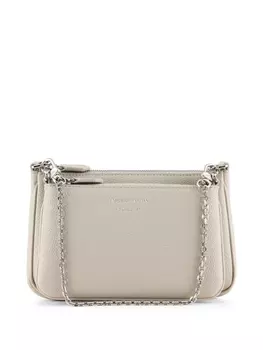 Emporio Armani мини-сумка с тисненым логотипом, нейтральный цвет