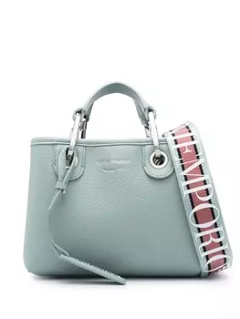Emporio Armani мини-сумка с тисненым логотипом, синий