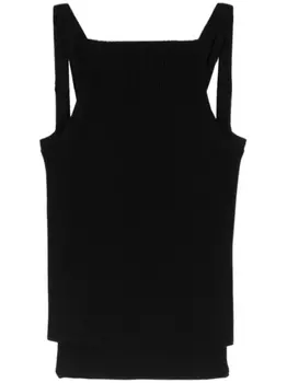 Emporio Armani многослойный топ в рубчик, черный
