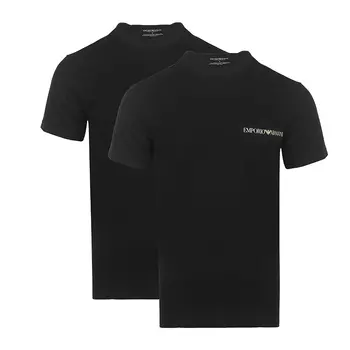 EMPORIO ARMANI Мужская футболка, Набор из 2 шт. (черный)