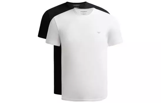 EMPORIO ARMANI Мужская футболка, Набор из 2 шт. (черный и белый)