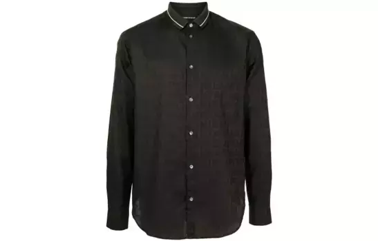 EMPORIO ARMANI Мужская рубашка, черный