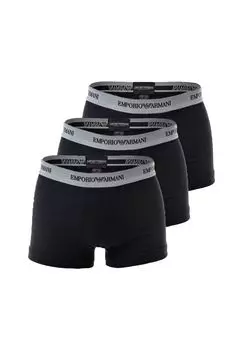 EMPORIO ARMANI Мужские шорты-боксеры EMPORIO ARMANI – эластичный хлопок, в упаковке 3 шт EMPORIO ARMANI, черный