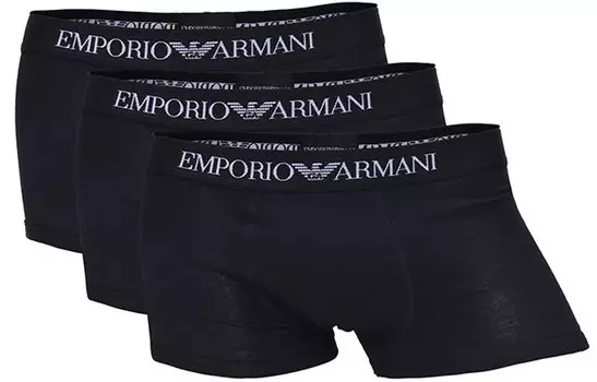 EMPORIO ARMANI Мужские трусы, Шиферно-синий/бело-смолистый