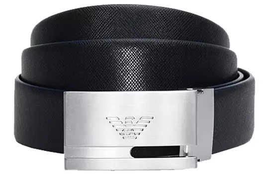 EMPORIO ARMANI Мужской кожаный ремень, Черный