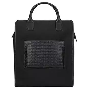 EMPORIO ARMANI Мужской тканевый рюкзак через плечо, черный