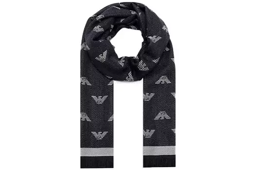 EMPORIO ARMANI Мужской вязаный шарф, Серый