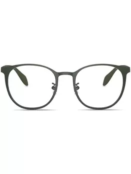Emporio Armani очки в круглой оправе, зеленый