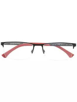 Emporio Armani очки в полуободковой оправе, черный