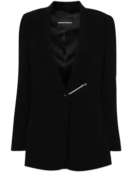 Emporio Armani однобортный блейзер, черный