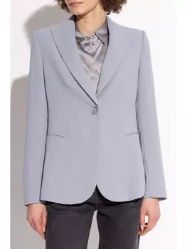 Emporio Armani однобортный блейзер, серый
