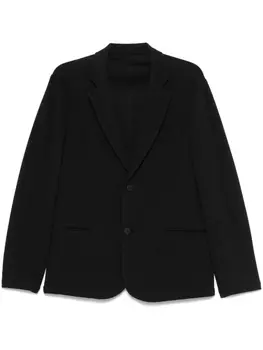 Emporio Armani однобортный пиджак из джерси, синий